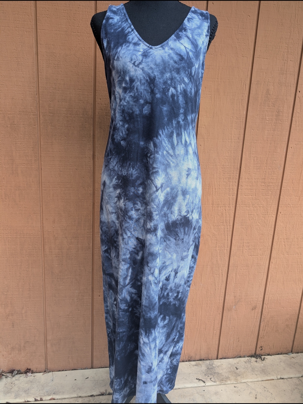 Sanctuary Navy Tie-Dye Sleeveless Maxi Dress Women's XL